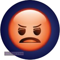 Emoji / Эмодзи - 11 Смайлик возмущен до покраснения
