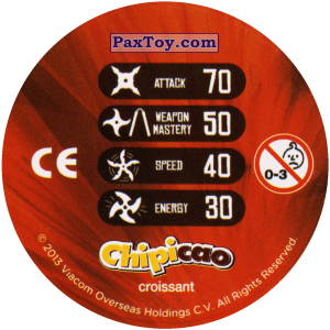 PaxToy.com - Фишка / POG / CAP / Tazo 26_RAPH (Сторна-back) из Chipicao: Teenage Mutant Ninja Turtles