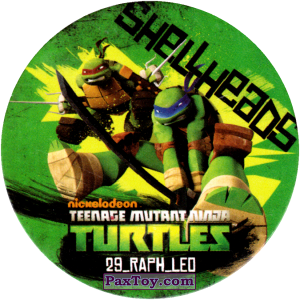 PaxToy.com  Фишка / POG / CAP / Tazo 29_RAPH_LEO из Chipicao: Teenage Mutant Ninja Turtles