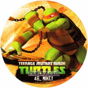 PaxToy.com  Фишка / POG / CAP / Tazo 46_MIKEY из Chipicao: Teenage Mutant Ninja Turtles