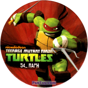 PaxToy.com  Фишка / POG / CAP / Tazo 54_RAPH из Chipicao: Teenage Mutant Ninja Turtles