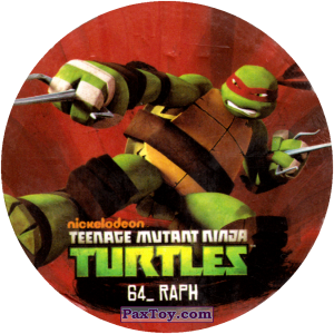 PaxToy.com  Фишка / POG / CAP / Tazo 64_RAPH из Chipicao: Teenage Mutant Ninja Turtles
