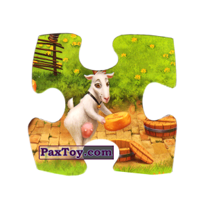 PaxToy.com  Магнит, Пазл / Puzzle 05 Козочка несет сыр из Звени Гора (Звенигора): Пазл «Збери веселу ферму»