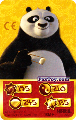 PaxToy.com  Карта, Карточка / Card 195 Скорость Дракона - Po Panda из Kosmostars: Карты «Кто Сильнее?»