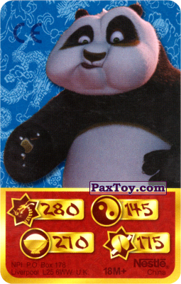 PaxToy.com  Карта, Карточка / Card 280 Скорость Дракона - Po Panda из Kosmostars: Карты «Кто Сильнее?»