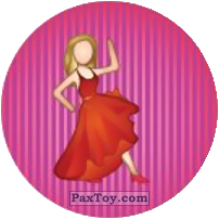 PaxToy.com  Наклейка / Стикер, Фишка / POG / CAP / Tazo Emoji / Эмодзи - 34 Танец Танго из Cheetos: Найди 90 Эмодзи! (Emoji)