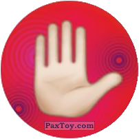 PaxToy.com  Наклейка / Стикер, Фишка / POG / CAP / Tazo Emoji / Эмодзи - 53 Ладонь стоп из Cheetos: Найди 90 Эмодзи! (Emoji)