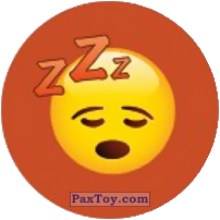 PaxToy.com  Наклейка / Стикер, Фишка / POG / CAP / Tazo Emoji / Эмодзи - 55 Смайлик спит zZz из Cheetos: Найди 90 Эмодзи! (Emoji)