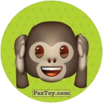 PaxToy.com  Наклейка / Стикер, Фишка / POG / CAP / Tazo Emoji / Эмодзи - 63 Макака ничего не слышит из Cheetos: Найди 90 Эмодзи! (Emoji)