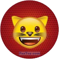 PaxToy.com  Наклейка / Стикер, Фишка / POG / CAP / Tazo Emoji / Эмодзи - 64 Кот радуется из Cheetos: Найди 90 Эмодзи! (Emoji)