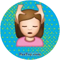 PaxToy.com  Наклейка / Стикер, Фишка / POG / CAP / Tazo Emoji / Эмодзи - 69 Массаж головы из Cheetos: Найди 90 Эмодзи! (Emoji)