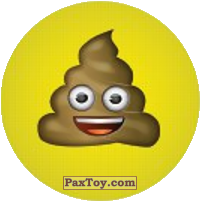 PaxToy.com  Наклейка / Стикер, Фишка / POG / CAP / Tazo Emoji / Эмодзи - 73 Какашка из Cheetos: Найди 90 Эмодзи! (Emoji)