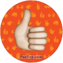 PaxToy.com  Наклейка / Стикер, Фишка / POG / CAP / Tazo Emoji / Эмодзи - 74 Класс Лайк из Cheetos: Найди 90 Эмодзи! (Emoji)