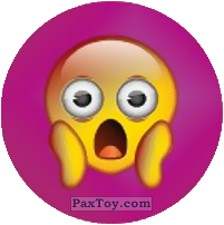 PaxToy.com  Наклейка / Стикер, Фишка / POG / CAP / Tazo Emoji / Эмодзи - 83 Смайлик ошарашен из Cheetos: Найди 90 Эмодзи! (Emoji)
