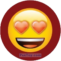 PaxToy.com  Наклейка / Стикер, Фишка / POG / CAP / Tazo Emoji / Эмодзи - 89 Смайлик увидел и влюбился из Cheetos: Найди 90 Эмодзи! (Emoji)
