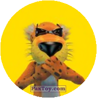 PaxToy.com  Наклейка / Стикер, Фишка / POG / CAP / Tazo Emoji / Эмодзи - 90 Честер ничего не говорит из Cheetos: Найди 90 Эмодзи! (Emoji)