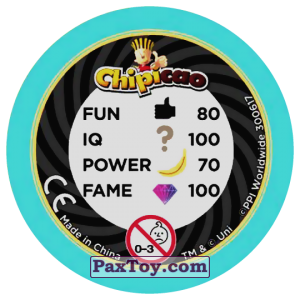 PaxToy.com - Фишка / POG / CAP / Tazo 100 LUCY (Сторна-back) из Chipicao: Despicable Me 3