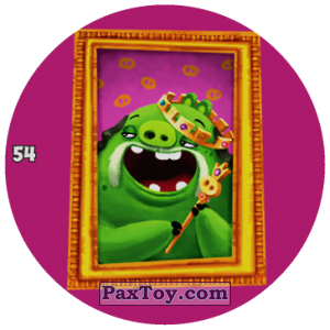 PaxToy.com  Фишка / POG / CAP / Tazo 54 KING PIG из Chipicao: Angry Birds 2017