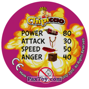 PaxToy.com - Фишка / POG / CAP / Tazo 54 KING PIG (Сторна-back) из Chipicao: Angry Birds 2017
