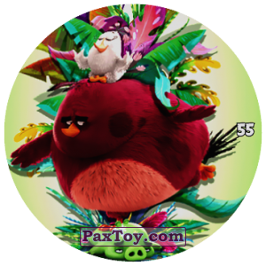 PaxToy.com  Фишка / POG / CAP / Tazo 55 Matilda and Terence and Bad Pig из Chipicao: Angry Birds 2017