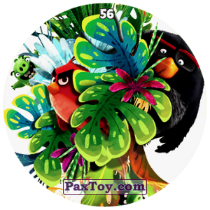 PaxToy.com  Фишка / POG / CAP / Tazo 56 Bad Pig and Red and Bomb из Chipicao: Angry Birds 2017