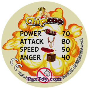 PaxToy.com - Фишка / POG / CAP / Tazo 56 Bad Pig and Red and Bomb (Сторна-back) из Chipicao: Angry Birds 2017