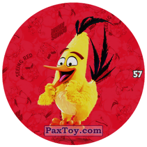 PaxToy.com  Фишка / POG / CAP / Tazo 57 CHUCK из Chipicao: Angry Birds 2017