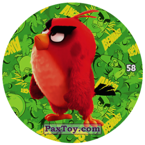PaxToy.com  Фишка / POG / CAP / Tazo 58 RED из Chipicao: Angry Birds 2017