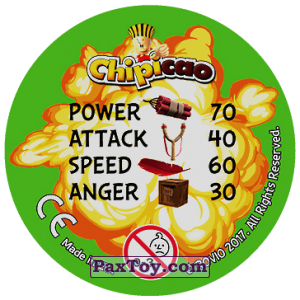 PaxToy.com - Фишка / POG / CAP / Tazo 58 RED (Сторна-back) из Chipicao: Angry Birds 2017