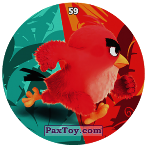PaxToy.com  Фишка / POG / CAP / Tazo 59 RED из Chipicao: Angry Birds 2017