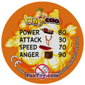 PaxToy.com - Фишка / POG / CAP / Tazo 59 RED (Сторна-back) из Chipicao: Angry Birds 2017