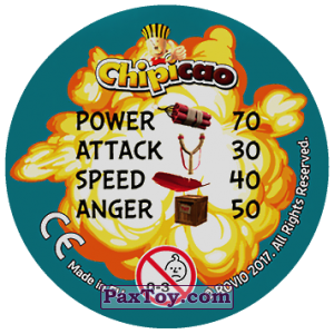 PaxToy.com - Фишка / POG / CAP / Tazo 61 SNOW BOMB (Сторна-back) из Chipicao: Angry Birds 2017