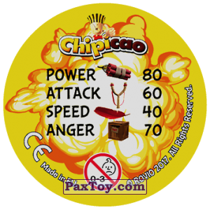 PaxToy.com - Фишка / POG / CAP / Tazo 63 BORN TO BE AN-G-RY (Сторна-back) из Chipicao: Angry Birds 2017