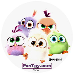 PaxToy.com  Фишка / POG / CAP / Tazo 64 LITTLE BIRDS из Chipicao: Angry Birds 2017