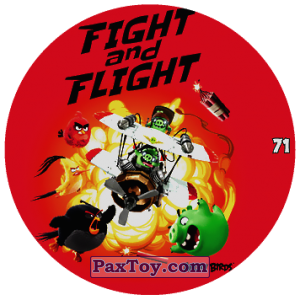 PaxToy.com  Фишка / POG / CAP / Tazo 71 FIGHT and FLIGHT из Chipicao: Angry Birds 2017
