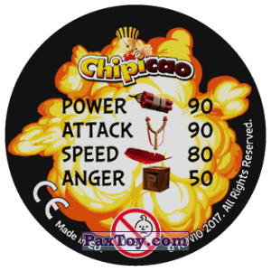 PaxToy.com - Фишка / POG / CAP / Tazo 73 BOMBS AWAY! (Сторна-back) из Chipicao: Angry Birds 2017
