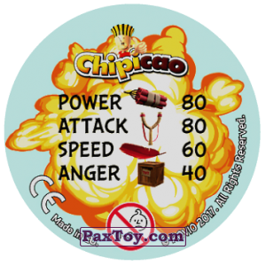 PaxToy.com - Фишка / POG / CAP / Tazo 74 YEE HAWG (Сторна-back) из Chipicao: Angry Birds 2017