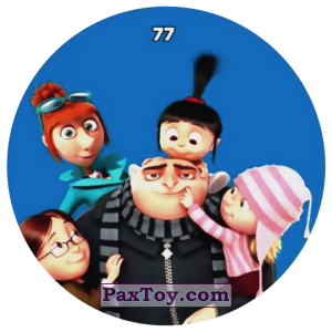PaxToy.com  Фишка / POG / CAP / Tazo 77 GRU AND FAMILY из Chipicao: Despicable Me 3