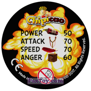 PaxToy.com - Фишка / POG / CAP / Tazo 77 BOMB (Сторна-back) из Chipicao: Angry Birds 2017
