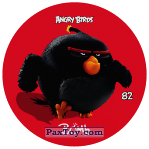 PaxToy.com  Фишка / POG / CAP / Tazo 82 BOMB (Metal) из Chipicao: Angry Birds 2017
