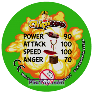 PaxToy.com - Фишка / POG / CAP / Tazo 83 CHUCK (Metal) (Сторна-back) из Chipicao: Angry Birds 2017