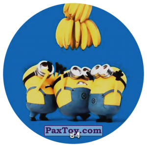 PaxToy.com  Фишка / POG / CAP / Tazo 84 MINION AND BANANA из Chipicao: Despicable Me 3