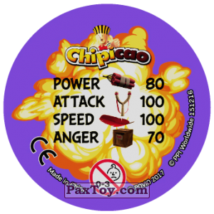 PaxToy.com - Фишка / POG / CAP / Tazo 84 THE BLUES (Metal) (Сторна-back) из Chipicao: Angry Birds 2017