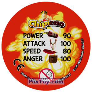 PaxToy.com - Фишка / POG / CAP / Tazo 85 LEONARD (Metal) (Сторна-back) из Chipicao: Angry Birds 2017
