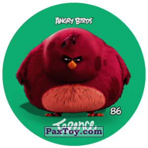 PaxToy.com  Фишка / POG / CAP / Tazo 86 TERENCE (Metal) из Chipicao: Angry Birds 2017