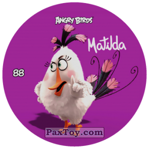PaxToy.com  Фишка / POG / CAP / Tazo 88 MATILDA (Metal) из Chipicao: Angry Birds 2017