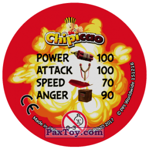 PaxToy.com - Фишка / POG / CAP / Tazo 89 MIGHTY EAGLE (Metal) (Сторна-back) из Chipicao: Angry Birds 2017