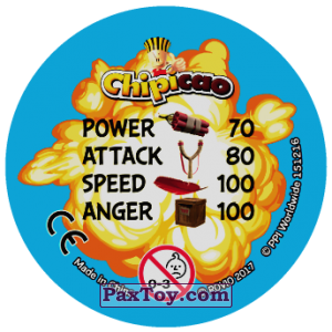 PaxToy.com - Фишка / POG / CAP / Tazo 90 STELLA (Metal) (Сторна-back) из Chipicao: Angry Birds 2017