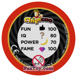 PaxToy.com - Фишка / POG / CAP / Tazo 99 AGNES (Сторна-back) из Chipicao: Despicable Me 3
