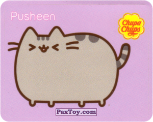 PaxToy.com 15 (Фиолетовый фон) - Pusheen стоит и щурится из Chupa Chups: Pusheen